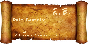 Reit Beatrix névjegykártya